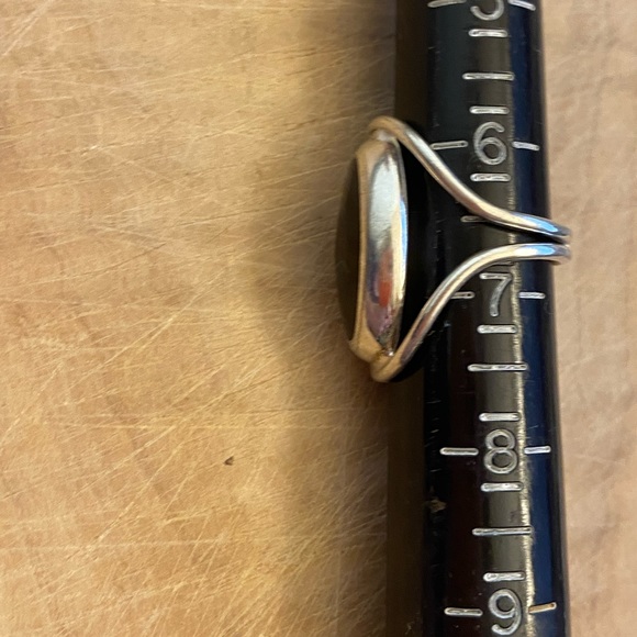 Vintage black 925 sterling silver ring from Mexico - Picture 6 of 8